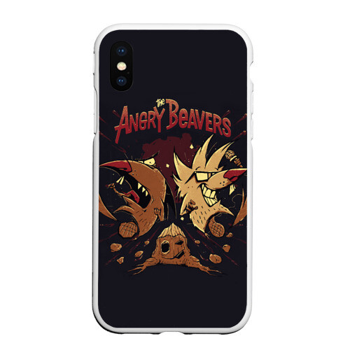 Чехол для iPhone XS Max матовый Крутые бобры Рокеры фото
