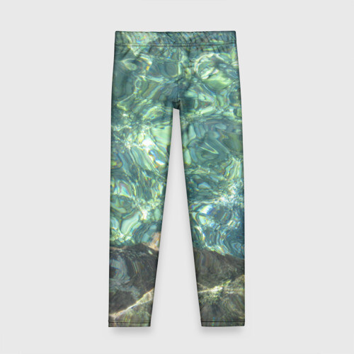 Детские леггинсы 3D Морская вода с камнями фото