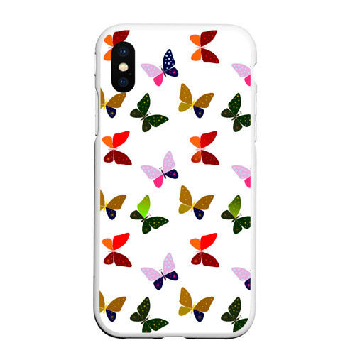 Чехол для iPhone XS Max матовый Бабочки и лето фото