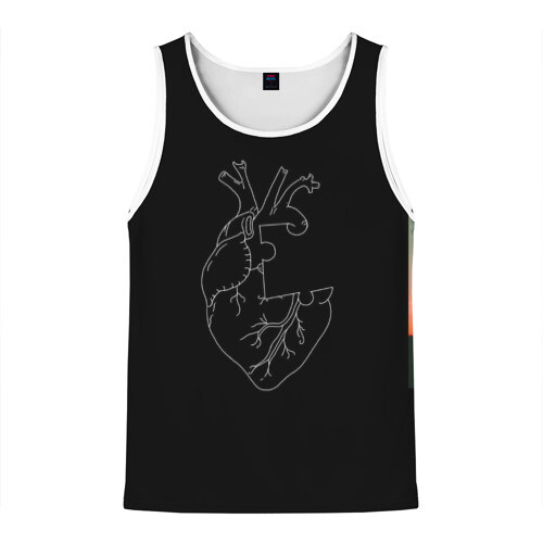 Мужская майка 3D Сердце фото