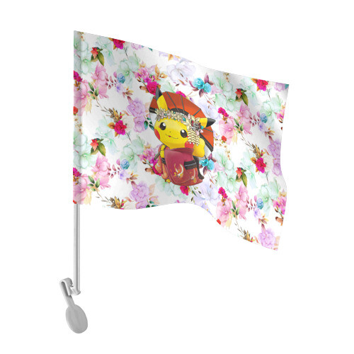 Флаг для автомобиля Пикачу - Гейша фото