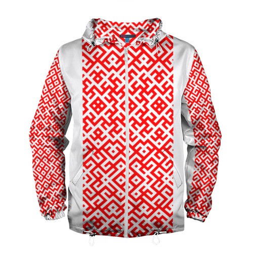 Мужская ветровка 3D Славянские узоры фото