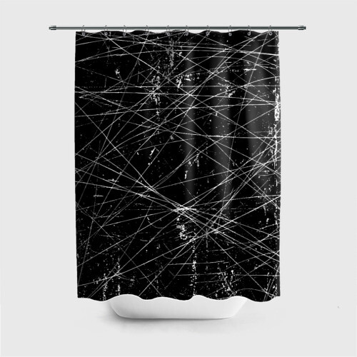 Штора 3D для ванной ГРАНЖ GRUNGE Ч Б фото