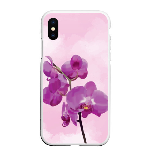 Чехол для iPhone XS Max матовый Нежная орхидея фото
