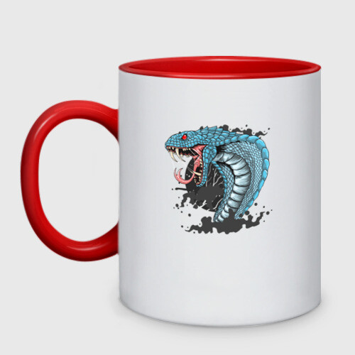 Кружка двухцветная Голова змеи фото