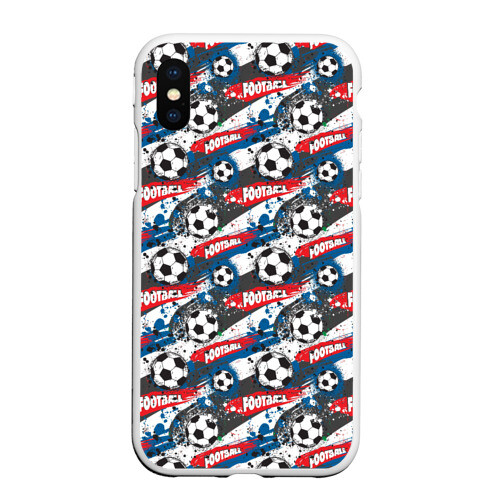Чехол для iPhone XS Max матовый FOOTBALL фото