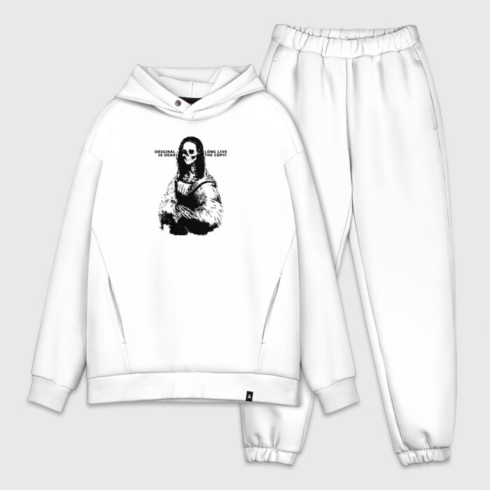 Мужской костюм хлопок OVERSIZE Mona Lisa Skull фото