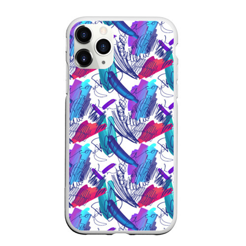 Чехол для iPhone 11 Pro матовый Абстракция пятна краски фото