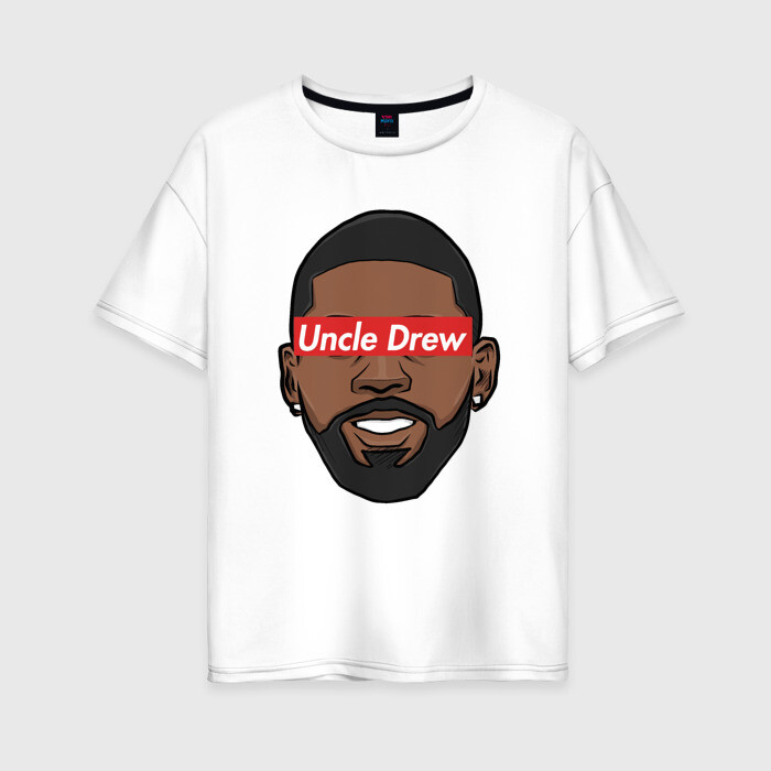 Женская футболка хлопок Oversize Unkle Drew фото