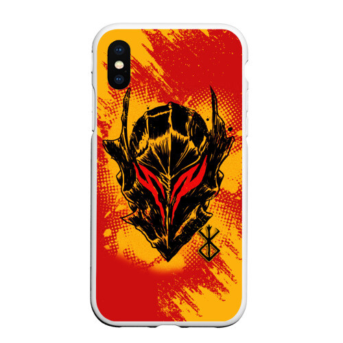 Чехол для iPhone XS Max матовый БЕРСЕРК маска и лого фото