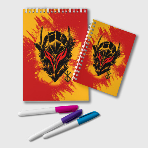 Блокнот БЕРСЕРК маска и лого фото