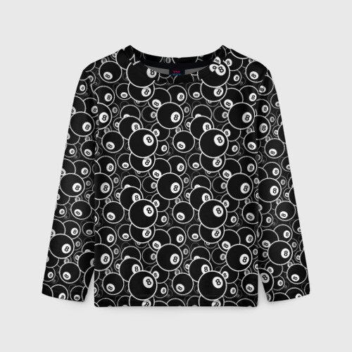 Детский лонгслив 3D Пул-8 фото