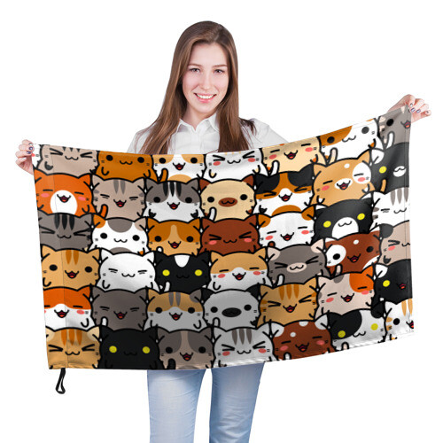 Флаг 3D Коты и котики фото