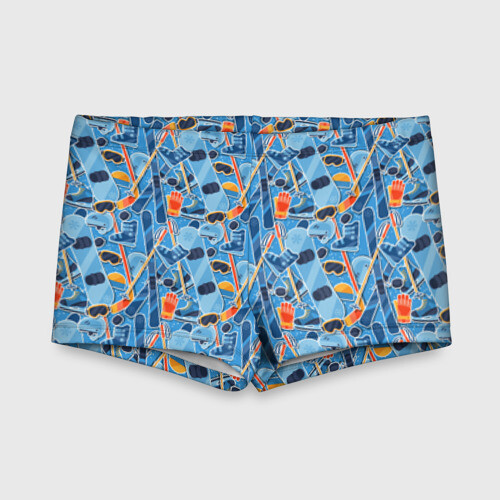 Детские купальные плавки 3D Зимние виды спорта фото