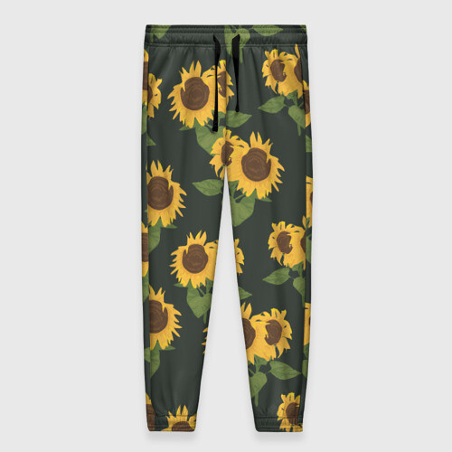 Женские брюки 3D Подсолнухи фото