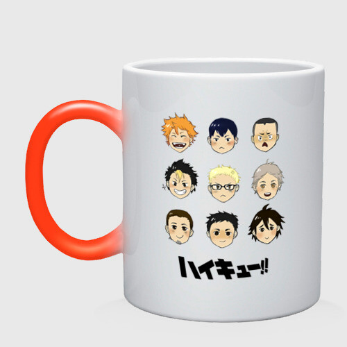 Кружка хамелеон Команда Карасуно Haikyuu!! фото