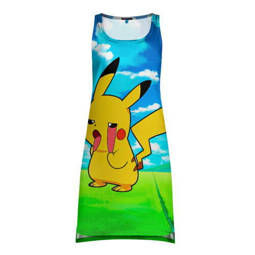 Платье-майка 3D Уставший Пикачу фото
