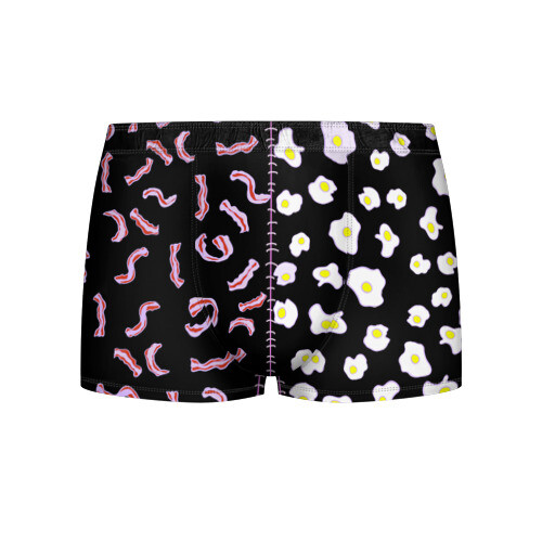 Мужские трусы 3D Яичница с беконом фото