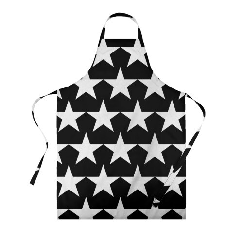Фартук 3D Белые звёзды на чёрном фоне 2 фото