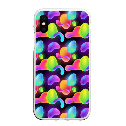 Чехол для iPhone XS Max матовый Ночные фонарики-светлячки фото