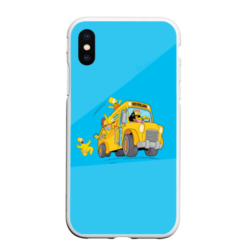 Чехол для iPhone XS Max матовый Автобус в Неверленд фото