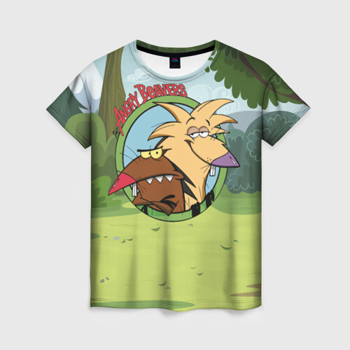 Женская футболка 3D Крутые Бобры | Angry Beavers фото