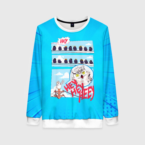 Женский свитшот 3D HEY HEY HEY птички Карасуно Haikyuu!! фото