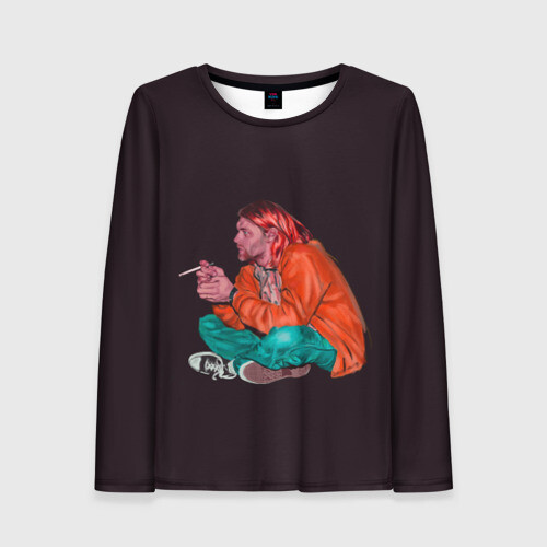 Женский лонгслив 3D Sad Kurt фото
