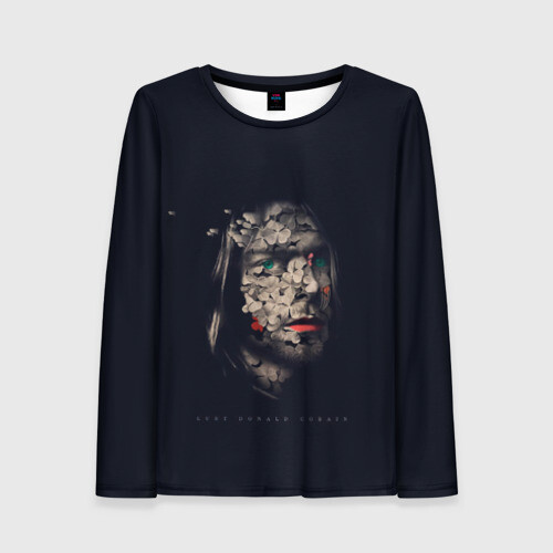 Женский лонгслив 3D Цветочный Курт фото