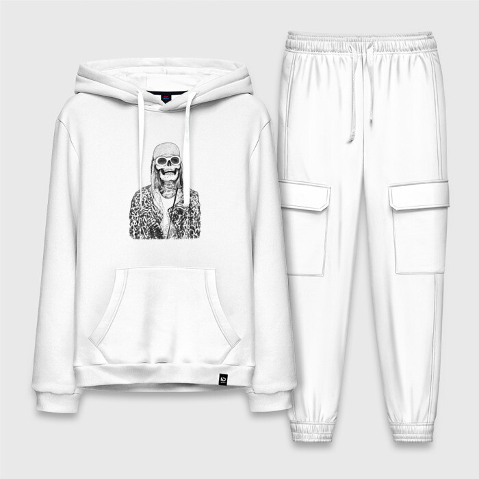 Мужской костюм хлопок с толстовкой Скелет Курт фото