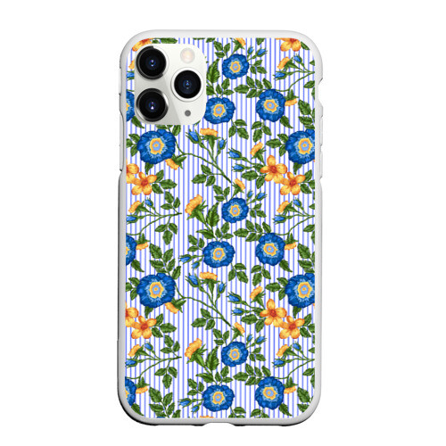 Чехол для iPhone 11 Pro матовый Цветочки фото