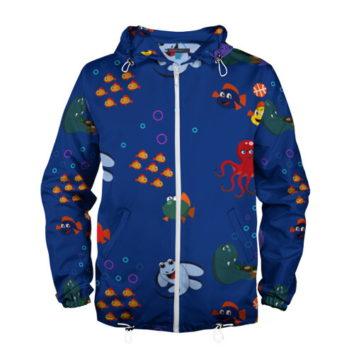Мужская ветровка 3D подводный мир фото