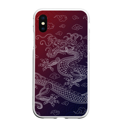 Чехол для iPhone XS Max матовый Традиционный китайский дракон фото