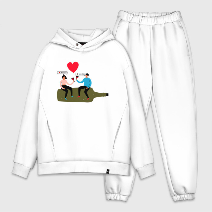 Мужской костюм хлопок OVERSIZE Любовь фото