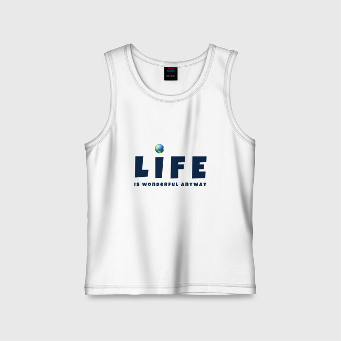 Детская майка хлопок Life is wonderful фото