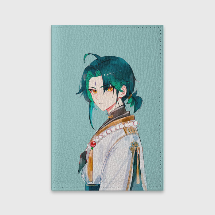 Обложка для паспорта матовая кожа Xiao / Genshin Impact / фото