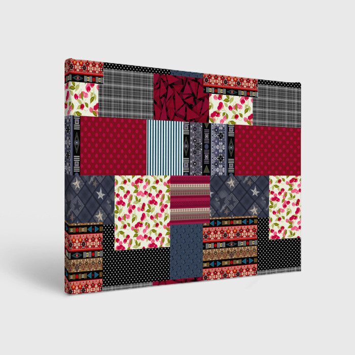 Холст прямоугольный Деревенский стиль. Пэчворк. фото