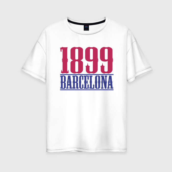 Женская футболка хлопок Oversize 1899 Barcelona фото