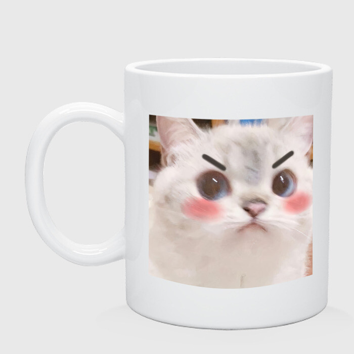 Кружка керамическая Котенька фото