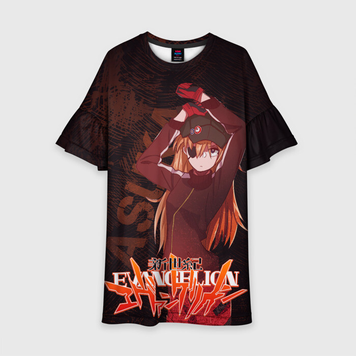 Детское платье 3D Аска Евангелион фото
