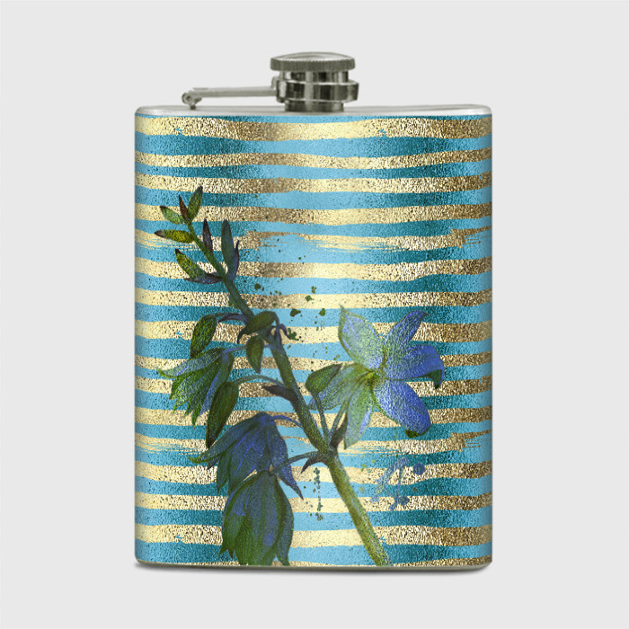 Фляга Сумеречные цветы и золото фото