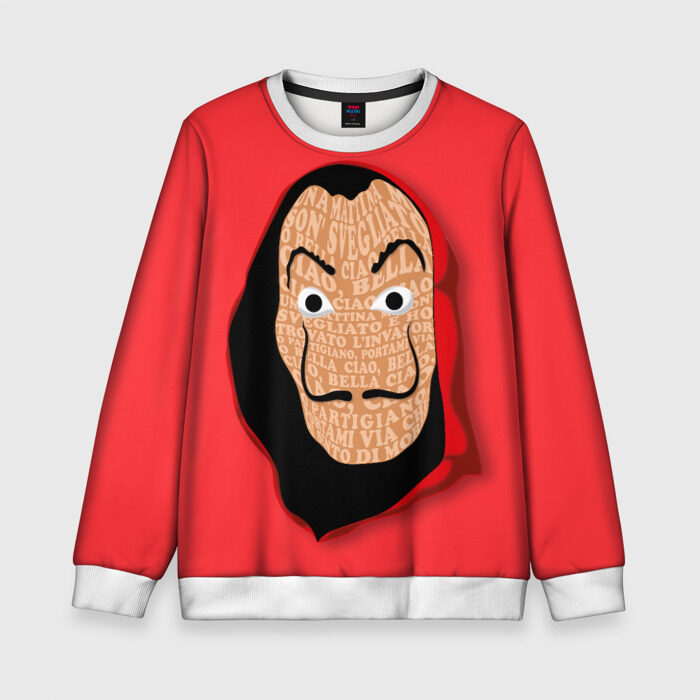 Детский свитшот 3D Бумажный дом | La Casa de Papel (Z) фото