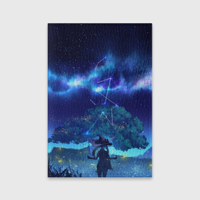 Обложка для паспорта матовая кожа MONA GENSHIN IMPACT фото