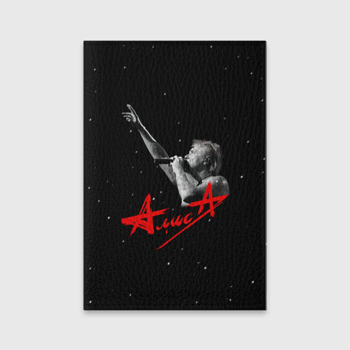 Обложка для паспорта матовая кожа АлисА Константин Кинчев фото