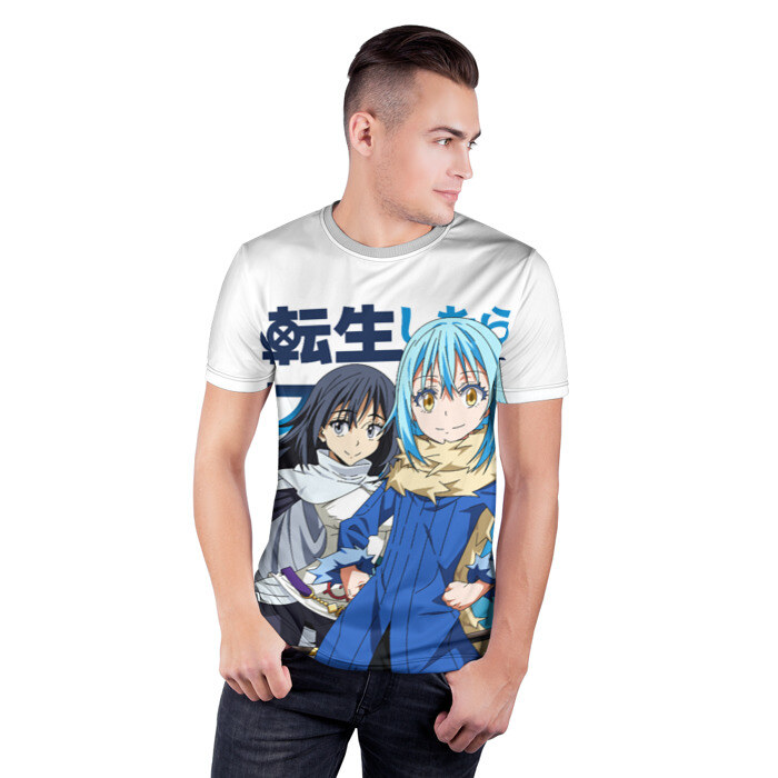 Мужская футболка 3D спортивная TenSura, Румиру и Сидзуэ фото