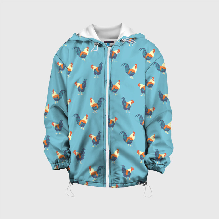 Детская куртка 3D Петушки паттерн фото