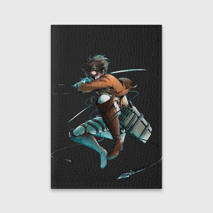 Обложка для паспорта матовая кожа Атака Титана фото
