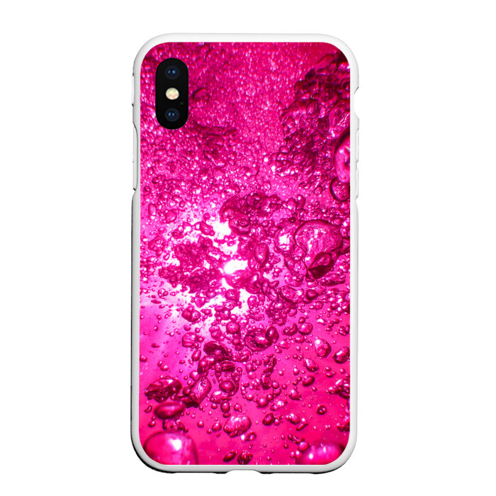 Чехол для iPhone XS Max матовый Розовые Пузырьки фото