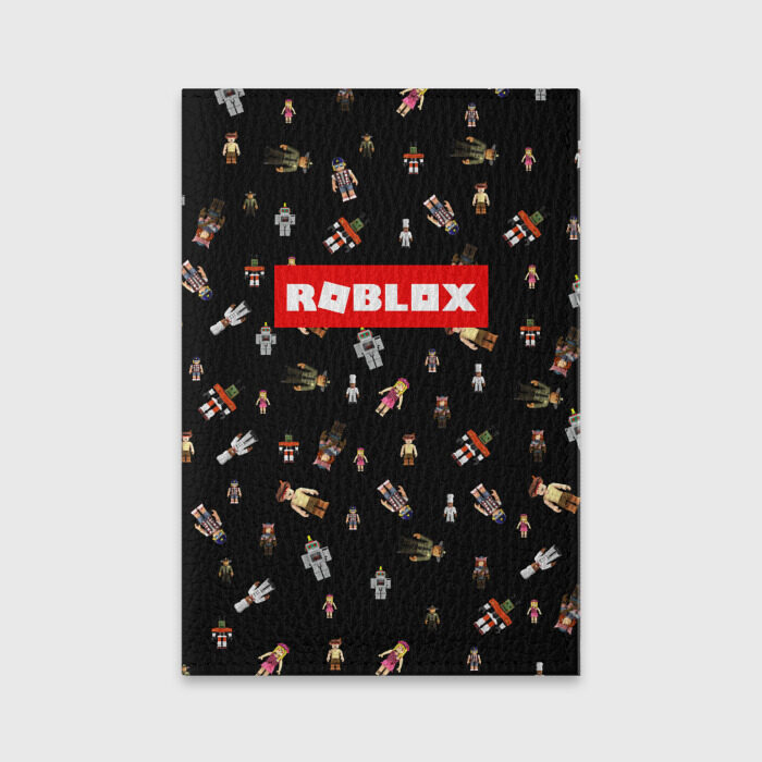 Обложка для паспорта матовая кожа ROBLOX PATTERN | РОБЛОКС (Z) фото