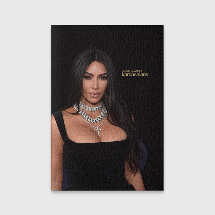 Обложка для паспорта матовая кожа Ким Кардашьян  фото